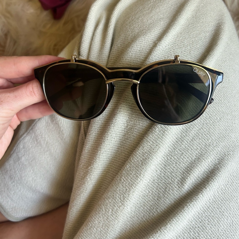 Quay Australia Black and Gold Sunglasses
